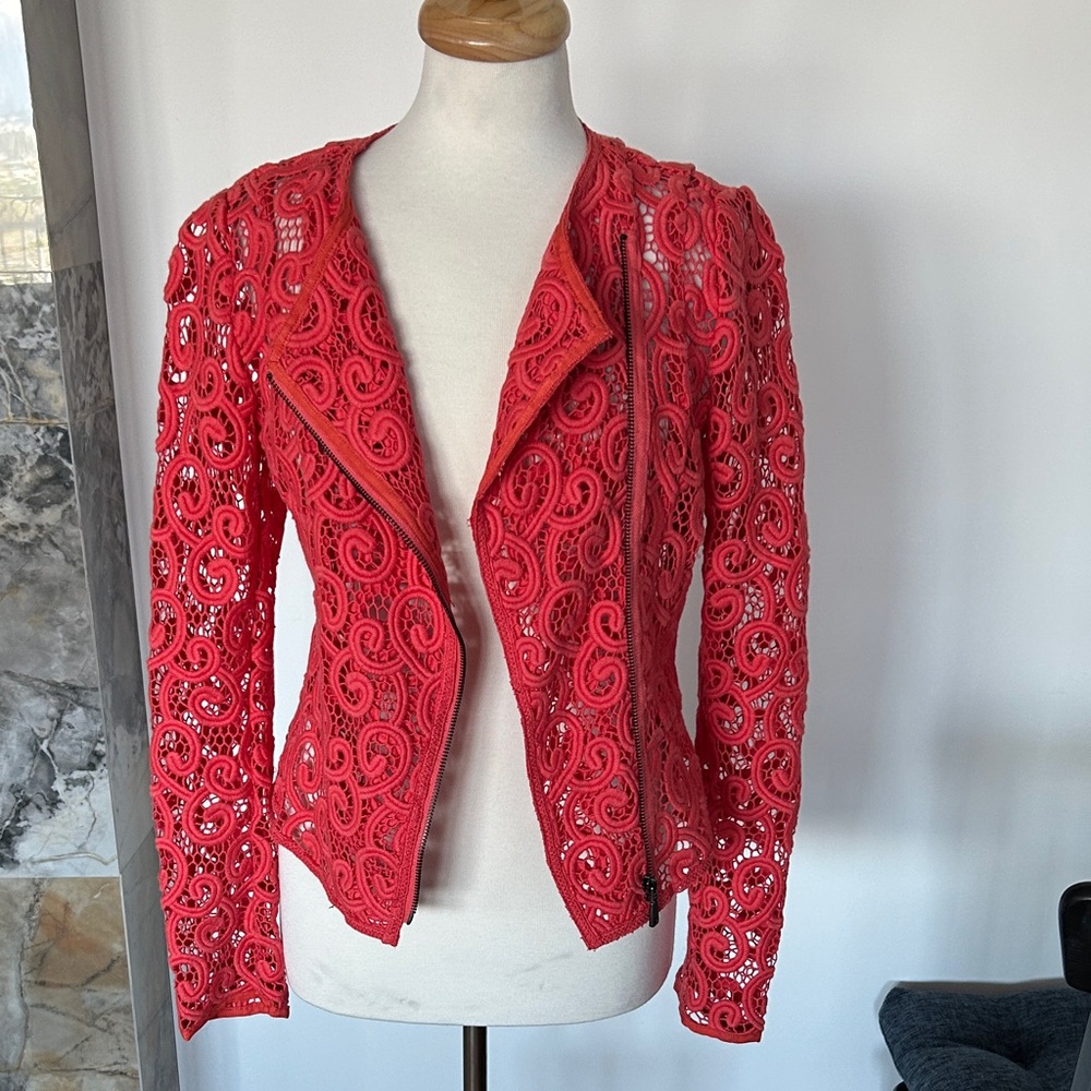 Vintage Elie Tahari -Orange Lace Jacket